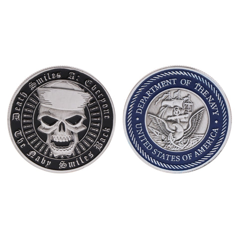 Navy Skull Coin