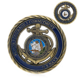 Navy Honor Courage Commitment Coin